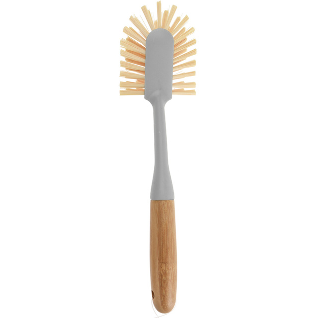 Perie de spalat vase cu maner din bambus, 28 x 7 x 6 cm