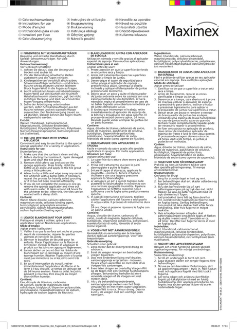 Renovator pentru rosturi, 125 ml, alb