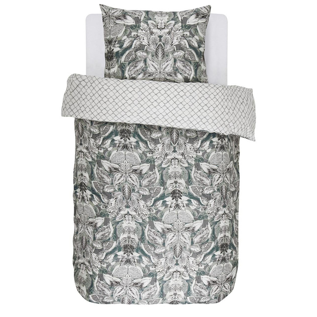 Set de lenjerie de pat din bumbac pentru o persoană, set de fețe de pernă din satin, 100% bumbac, 140 x 220 cm, Essenza