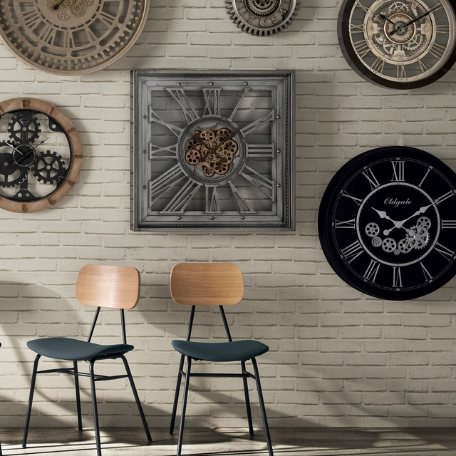 Ceas de perete MECA, metal, 80 x 80 cm