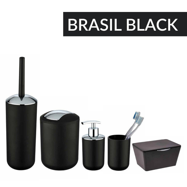 Coș de gunoi BRASIL BLACK - 6,5 l, WENKO, negru