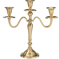 Candelabru cu trei brațe, auriu, 30 cm, model 2