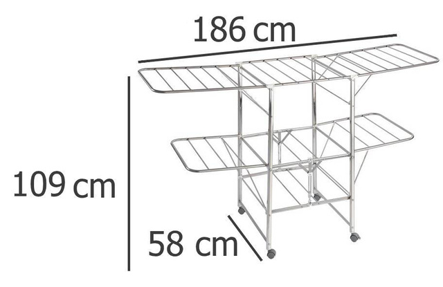 Uscător de haine pliant MOBILE, oțel inoxidabil