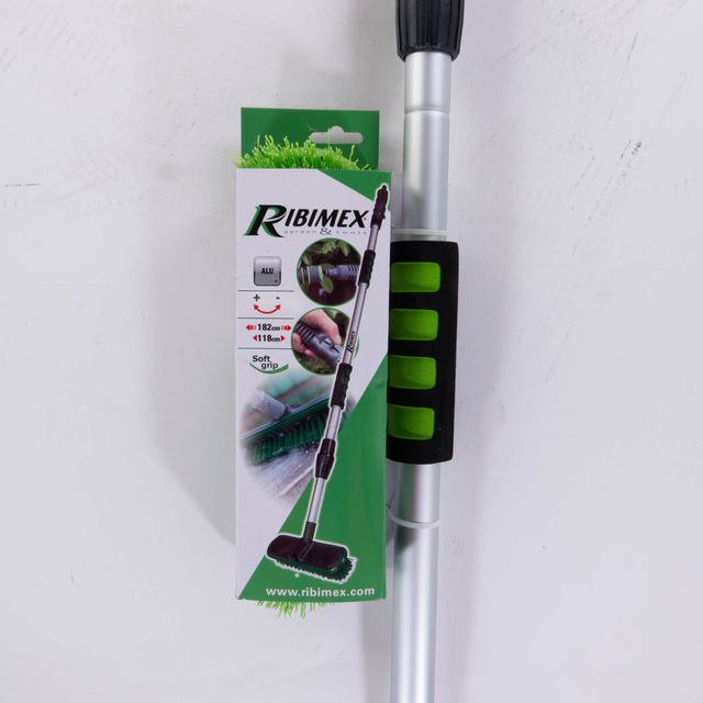 Perie telescopica RIBIMEX, pentru podea, maner de la 115 la 180 cm