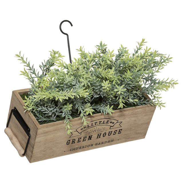 Plante artificiale într-o cutie cu mâner, 43 x 24 cm