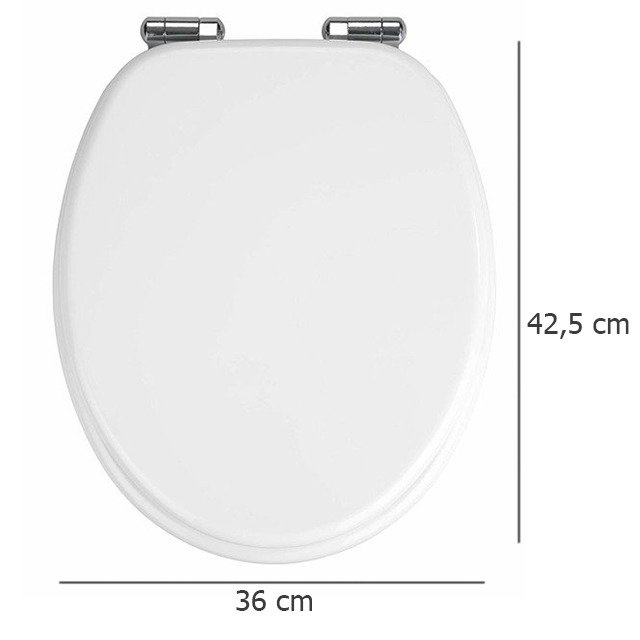 Capac de toaleta clasic din MDF cu inchidere lenta, WENKO