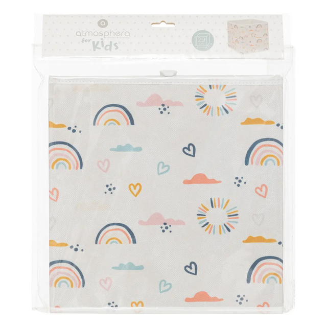 Cutie pentru jucării RAINBOW, modele colorate, 29 x 29 x 29 cm.
