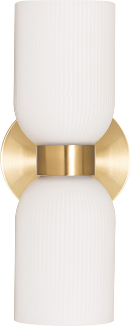 Aplica de perete din sticlă RIO, 2 surse de lumină, înălțime 26,5 cm