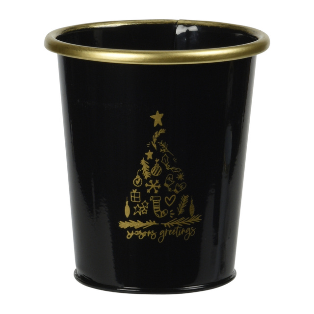 Galetusa de Crăciun din metal, neagra