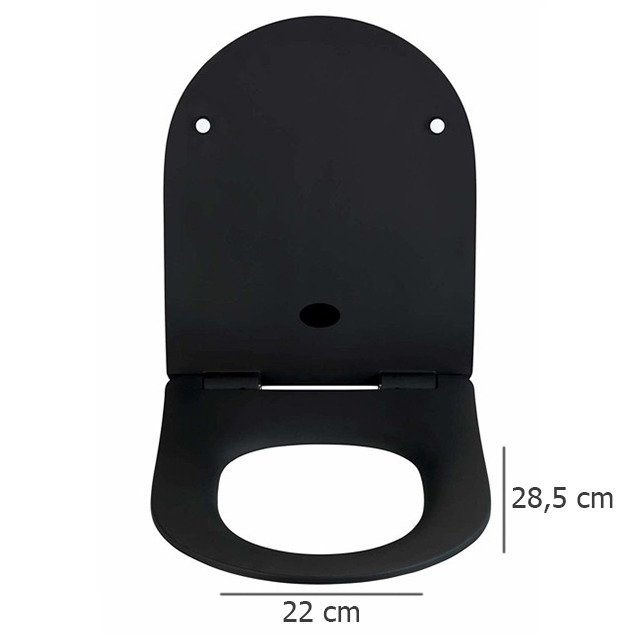 Scaun de toaletă Sedilo, duroplast, negru, WENKO