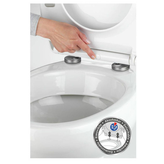 Capacul de toaletă OTTANA BEIGE - Duroplast, cu cădere lentă, WENKO, bej