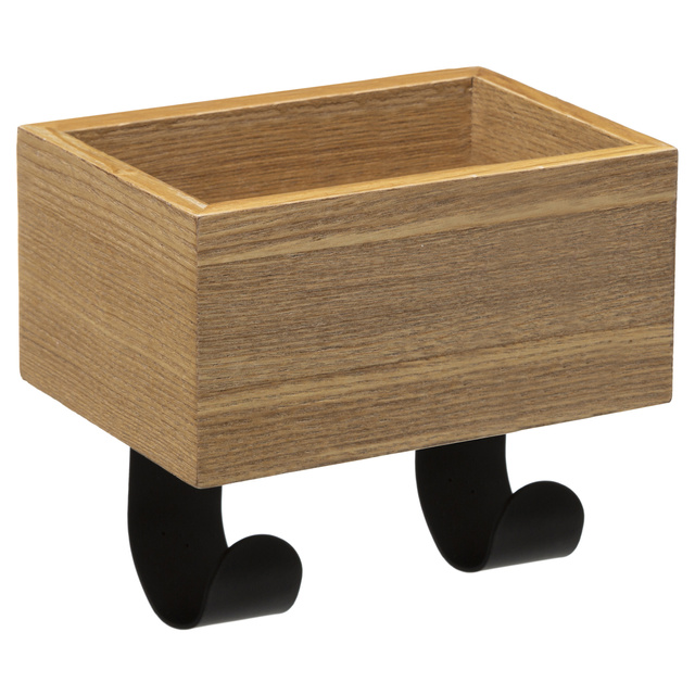 Cuier de perete cu 2 carlige si raft, 20 cm