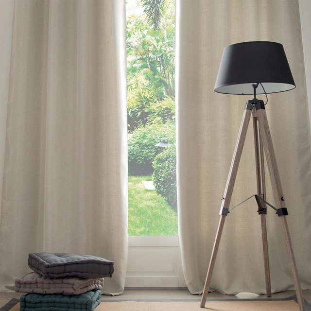 Perdea decorativă din poliester pentru fereastră cu ochiuri 140 x 260 cm