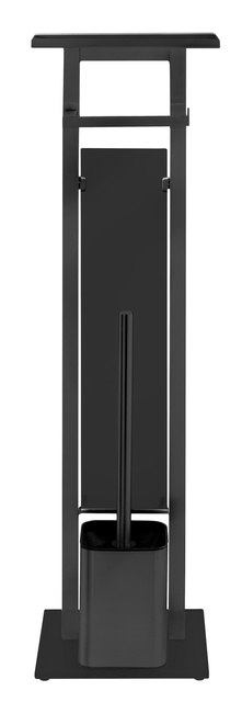 Suport perie de toaleta DEBAR, 4 in 1 cu suport pentru hartie si polita