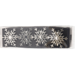 Ineluri argintii pentru șervețele cu motiv sărbătoresc, 4 buc.