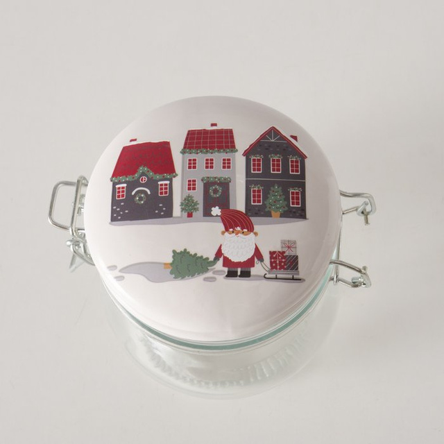 Borcan cu capac din porțelan MONTI, 450 ml