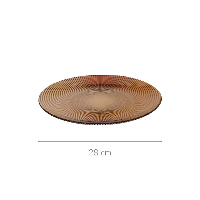 Farfurie plată striată AMBER, Ø 28 cm