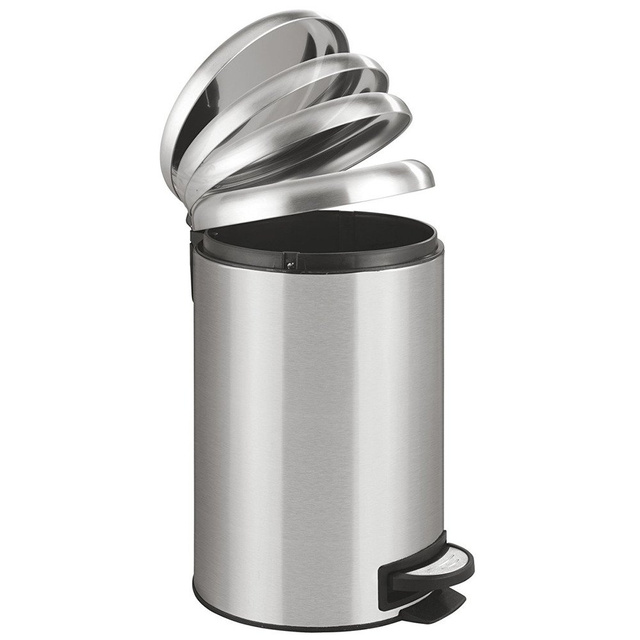 Coș de gunoi LEMAN, Easy Close, 12 l, WENKO, argintiu