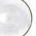 Farfurie transparentă cu decor auriu, Ø 33 cm
