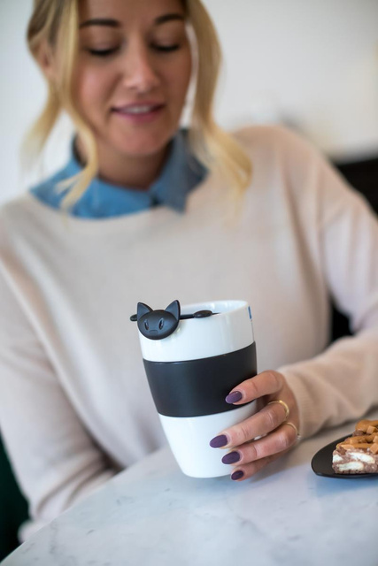 Infuzor de ceai MIAOU, KOZIOL, negru cosmos