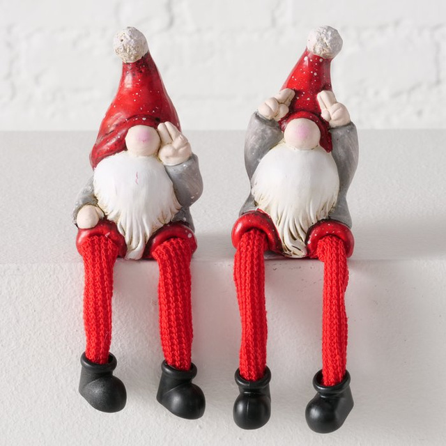 Figurină ceramică gnom șezând HAYO, înălțime 18 cm