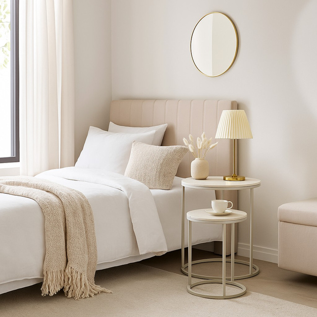 Set de mese de cafea rotunde SELI, 2 bucăți