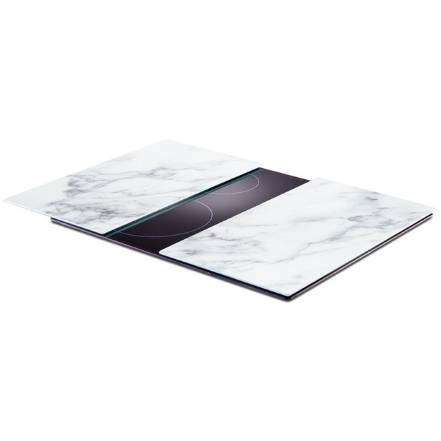 Plăci de protecție din sticlă MARBLE WHITE pentru aragaz – 2 bucăți, ZELLER, model 5