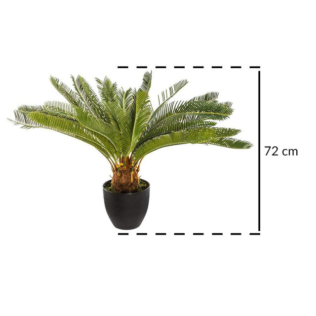 Floare artificiala, Palmier Cycas in ghiveci, 72 cm