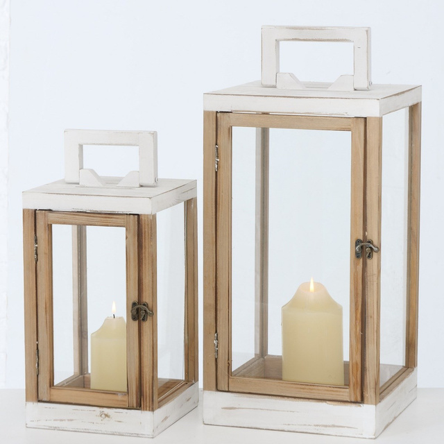 Felinare din lemn QUINTO, brad chinezesc, 2 buc