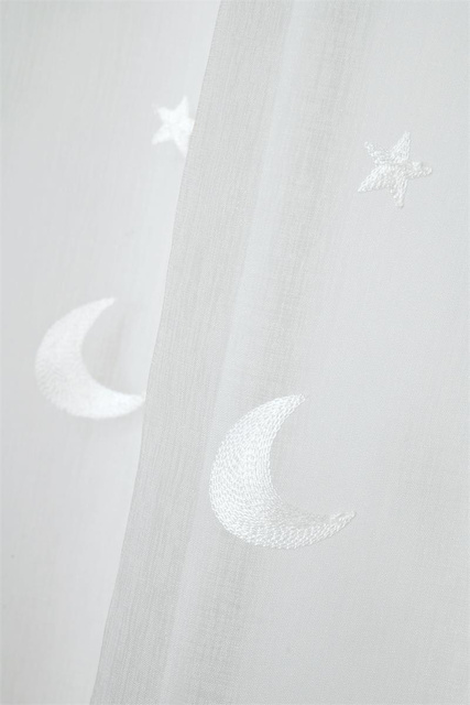 Cortină cu motiv de lună 140 x 260 cm, albastru