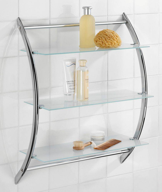 Raft de perete VERMONT, pentru baie - 3 niveluri, WENKO