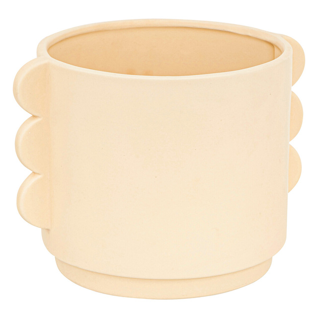 Husa pentru ghiveci ceramica WAVY BLISS, 18 cm, bej