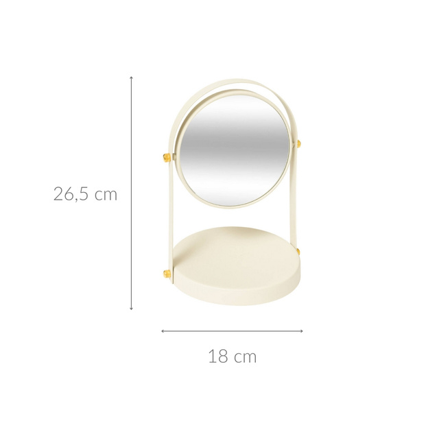 Oglindă rotundă Ivory cu pivot Duo