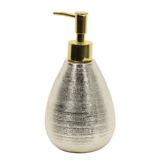 Dozator metalic cu pompă aurie, TRESOR, 9 x 17 cm