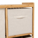 Raft din bambus cu coș pentru rufe TIDY BOX și recipiente, 66 x 33,3 x 78,5 cm