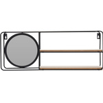 Raft decorativ cu o oglindă mică, 2 niveluri, 59 x 20 cm