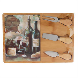 Tabla de branza cu set de cutite, 30 x 21 cm