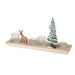 Tavă decorativă cu figurine și suporturi pentru lumânări, lungime 42 cm