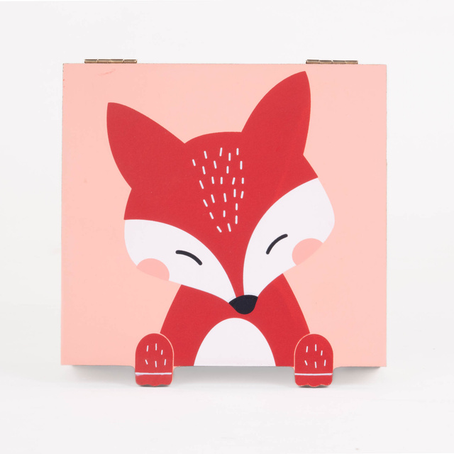 Cufărul pentru comorile copiilor Animăluțe cu lăbuțe, 15 x 15 x 7 cm