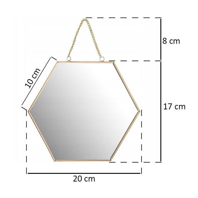 Oglinda hexagonala 20 cm