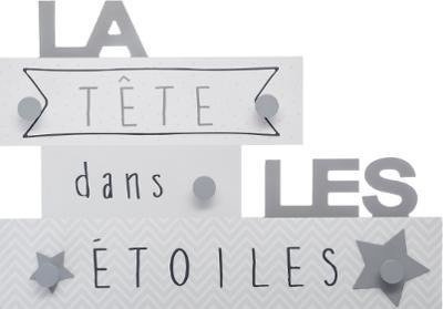 Cuier de perete pentru copii STARS, 48 x 34 cm