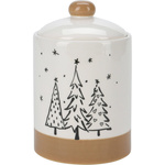 Borcan pentru biscuiți cu motiv de brăduți, Ø 12,5 x 18 cm