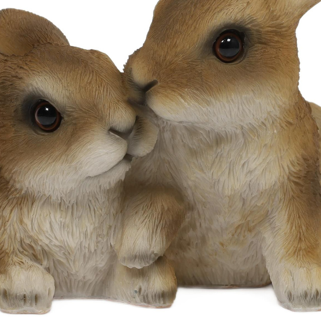 Figurină de grădină cu iepurași, 16 x 15 x 14 cm