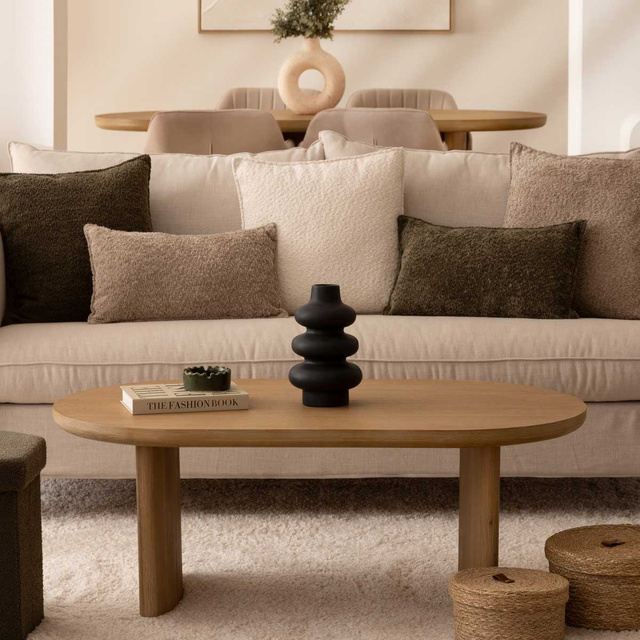 Vaza CLOTHILDE ceramica neagra, inaltime 25 cm