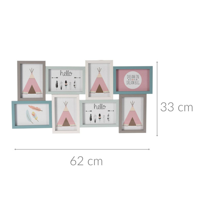 Rama foto 10 x 15 cm, MDF, colorat