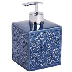 Dispenser de săpun CORDOBA DARK BLUE - 500 ml, WENKO, albastru