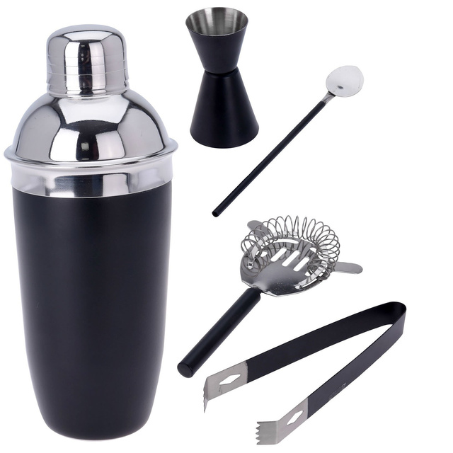 Shaker barman cu accesorii, 5 elemente