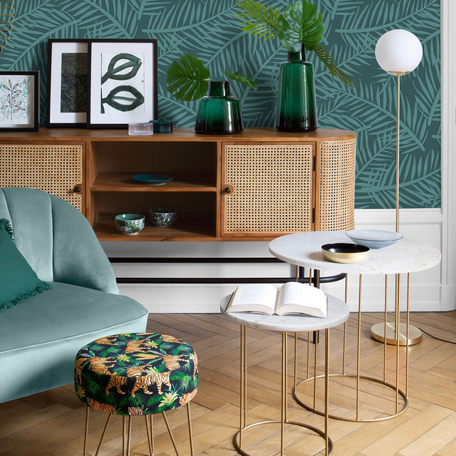 Lampa de podea cu abajur rotund, metal, 134 cm