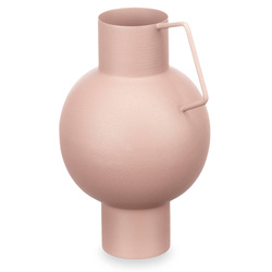 Vaza metalica, culoare pastel, inaltime 23 cm