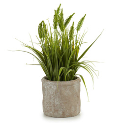 Iarba artificiala in ghiveci de beton, 30 cm